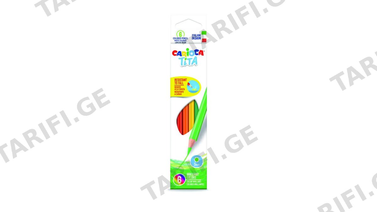 CARIOCA Tita ფერადი ფანქრები - 6 ფერი