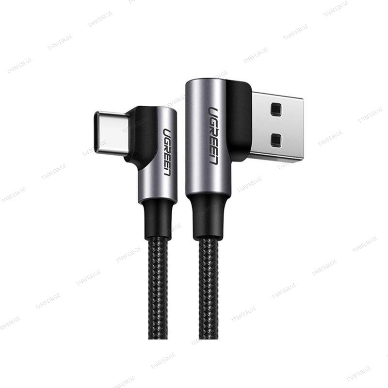 Ugreen 18W USB-A to Type-C 90 Degree Cable 1m 20856 Space Grey