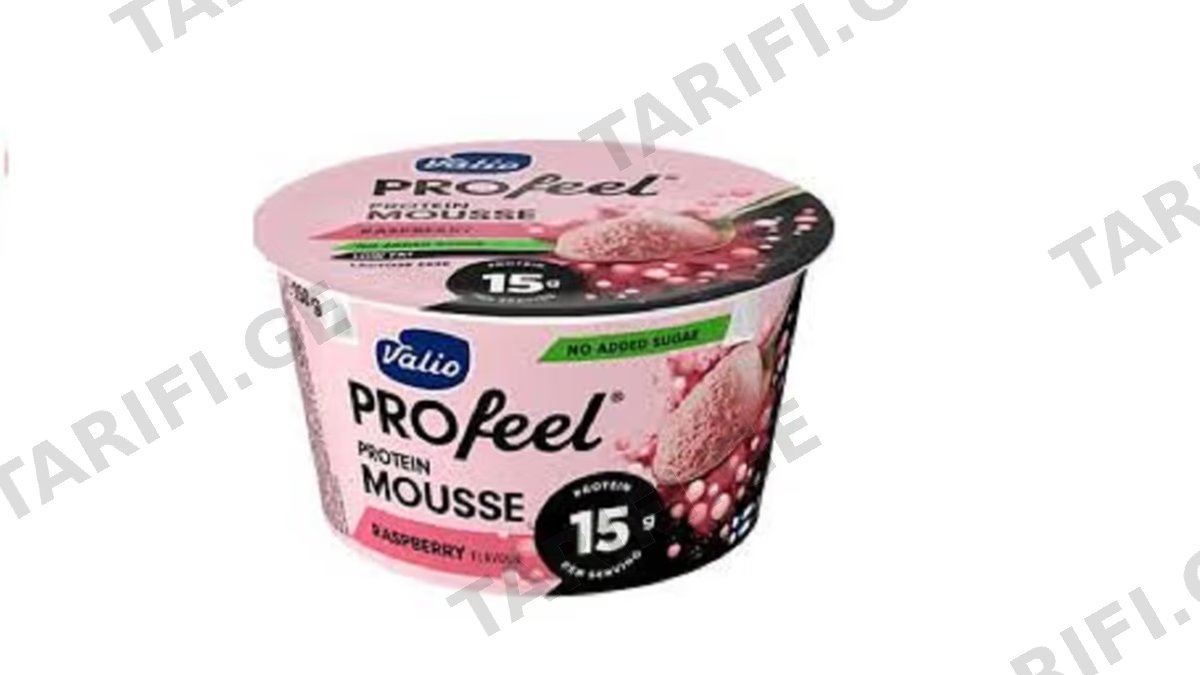 პროტეინის მუსი/Valio/ "Profeel" ჟოლოს /დამატებული შაქრის გარეშე, ულაქტოზო 6*150 გრ