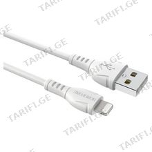 Borofone BX51 Triumph charging data cable for Lightning White