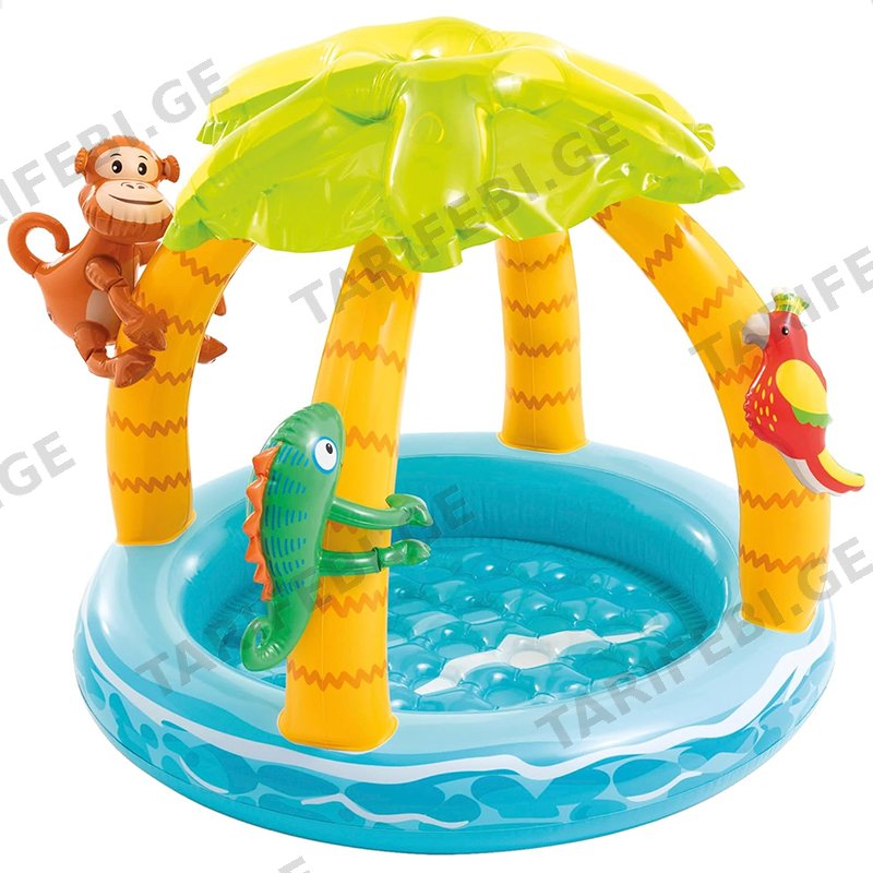 საბავშვო გასაბერი აუზი INTEX 58417 TROPICAL ISLAND (45 L, 102 X 86 CM)