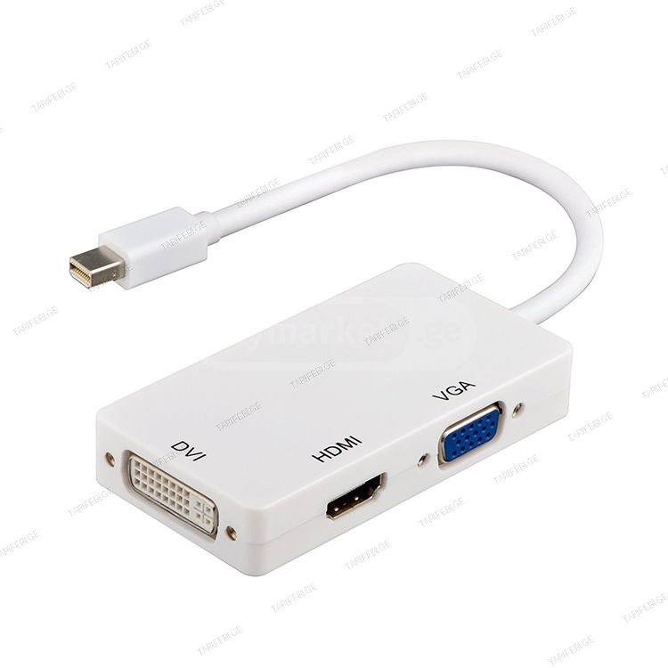 Mini Display To DVI / HDMI / VGA. Thunderbolt to DVI/HDMI/VG