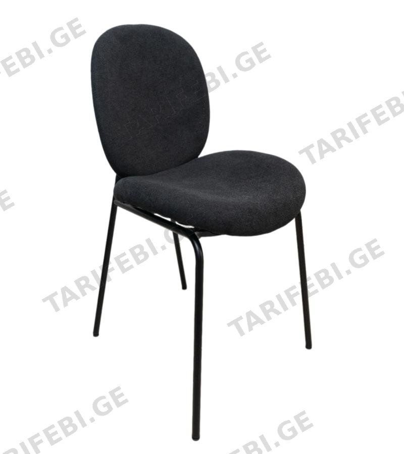 სკამი #DC9515 / MISS-032 walnut back (57*48*82) ფერი. BLACK