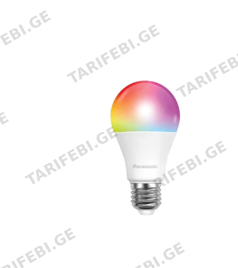 ნათურა LED E27 ფერი. RGB 9 W ფერების მართვის პულტით #LDACH09LGRR7 მწარ. Panasonic