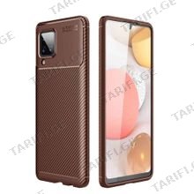 კარბონის ქეისი Samsung Galaxy M12 Focus Carbon Case - ყავისფერი