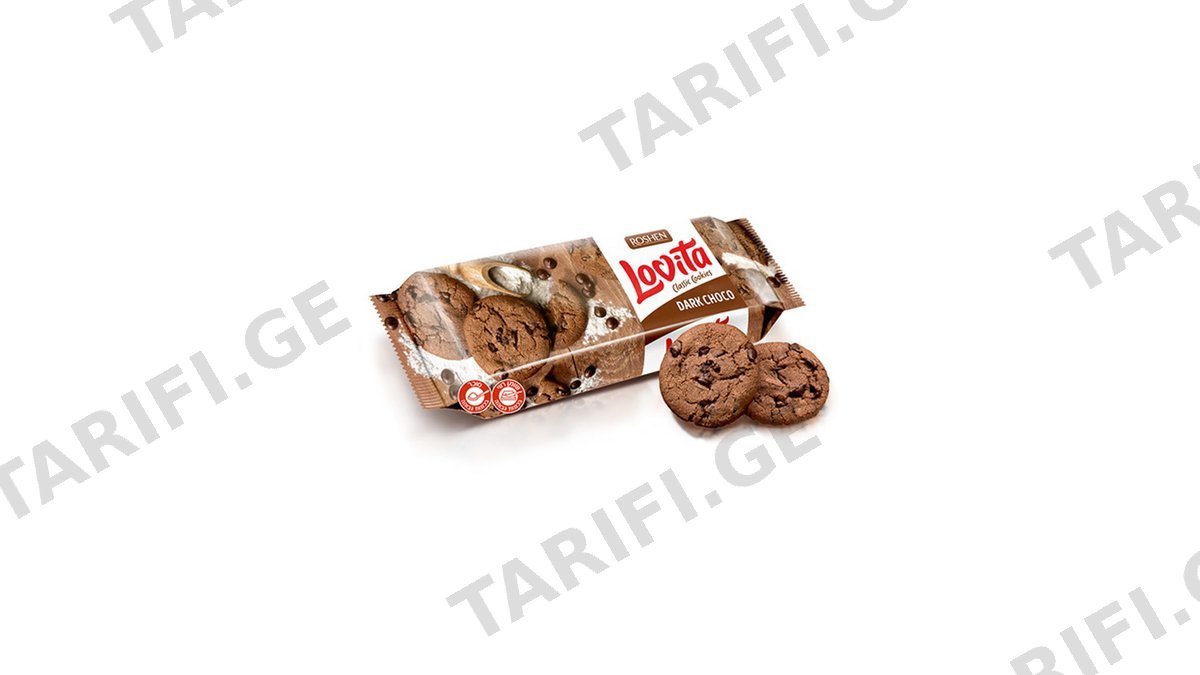როშენ/R0SHEN ორცხობილა ლოვიტა შავი შოკოლადით 150 გ 1ც