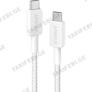 Anker 322 USB-C to USB-C 10ft White A81F7G21