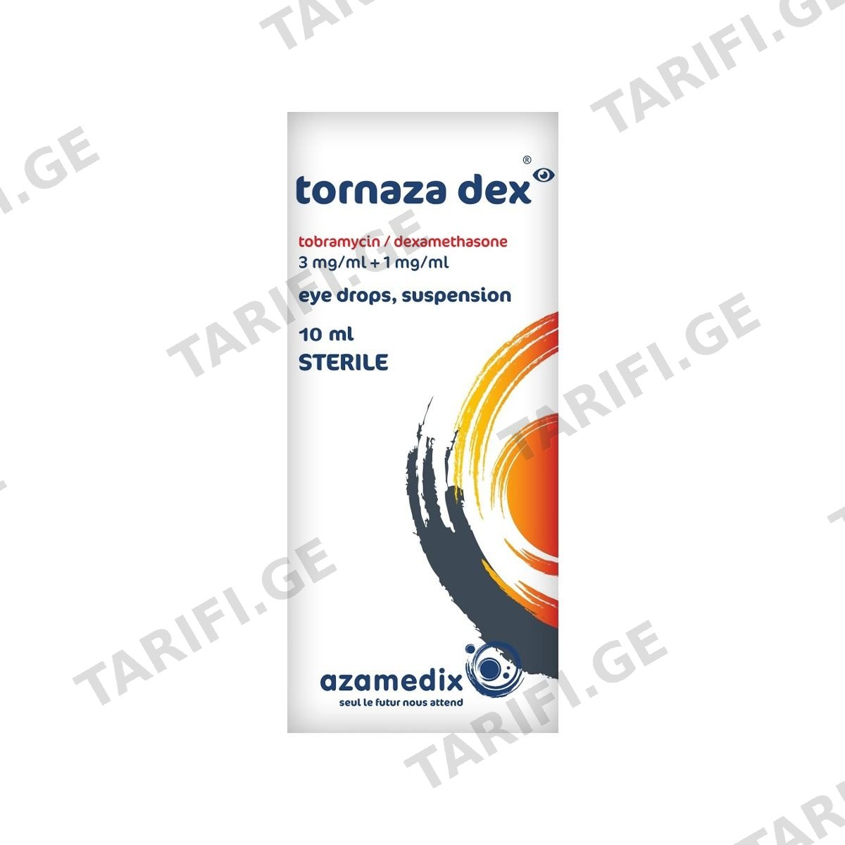 ტორნაზა დექსი - Tornaza Dex თვალის წვეთები 3მგ/1მგ 10მლ