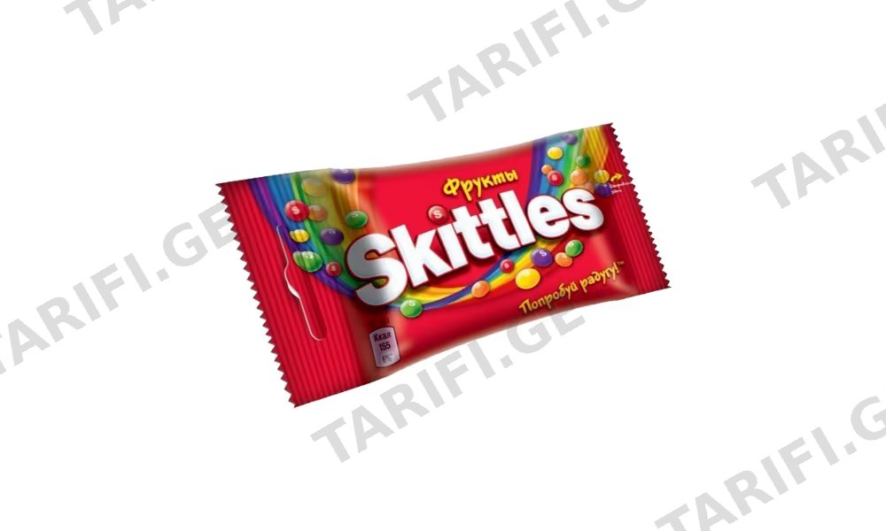 SKITTLES-საღეჭი დრაჟე სკიტლსი ხილის 38გრ