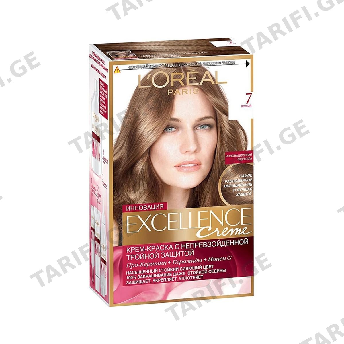 თმის საღებავი Excellence 7 ლორეალი - Loreal