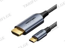 VENTION CRHHAC Cotton Braided USB-C to HDMI-A 4K HD Cable 1.8M HDMI კაბელი