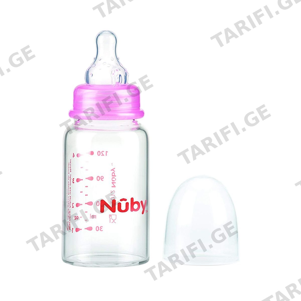 შუშის ბოთლი 120მლ ნუბი - Nuby