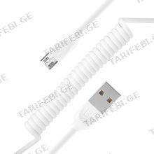 REMAX Radiance Pro Data Cable RC-117m(Coil Spring Version) white