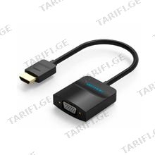 VENTION 42161 HDMI to VGA Converter with Female Micro USB and Audio Port 0.15M Black