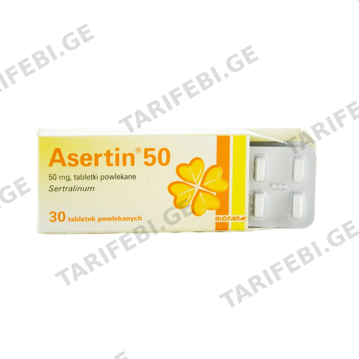 Asertin - ასერტინი 50 მგ. 30 ტაბლეტი