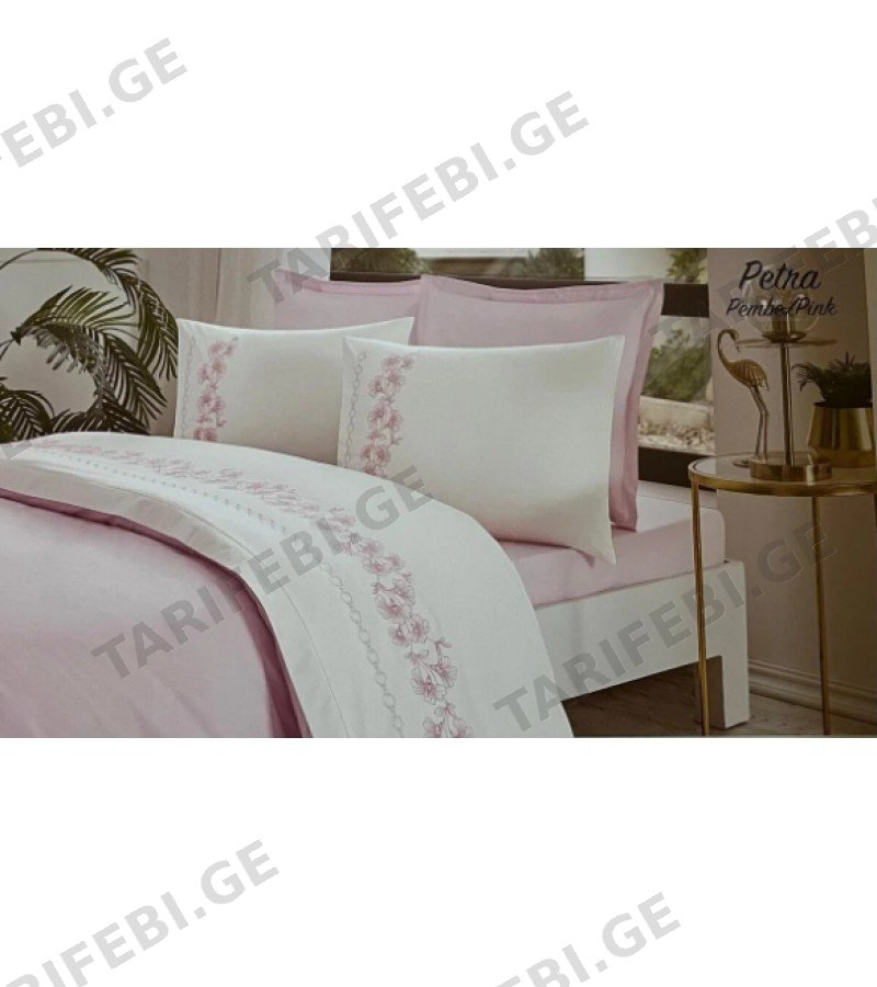 თეთრეულის ნაკრები BOUTIQUE 2-საწ. ფერი PEMBE მწარ. OZDILEK