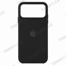 iPhone 17 Pro Max Silicone Case Black მობილური ტელეფონის ქეისი