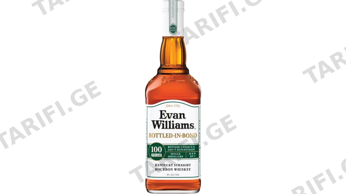 ბურბონი Evan Williams, თეთრი, 4 წლიანი - 0.7L