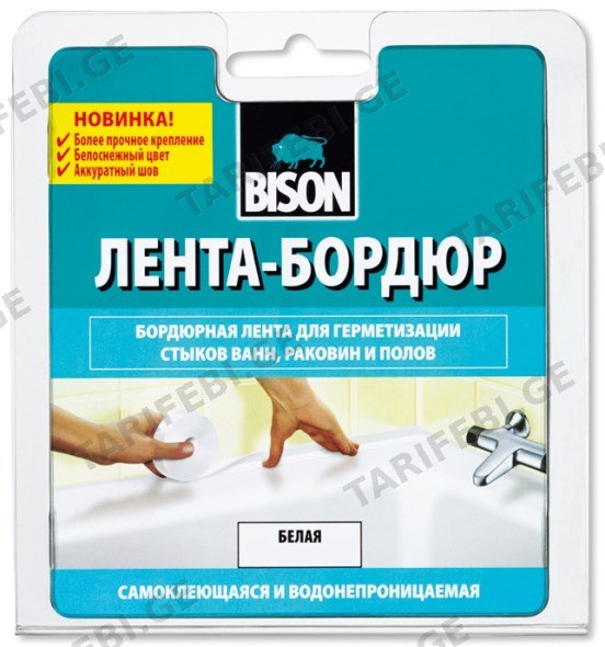 თვითწებვადი ლენტი Bison Sealantstrip Sanitary 22მმx3.35მ თეთრი