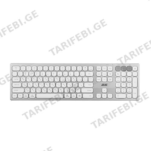 უკაბელო კლავიატურა - 2E KS270 Silver-White WL BT