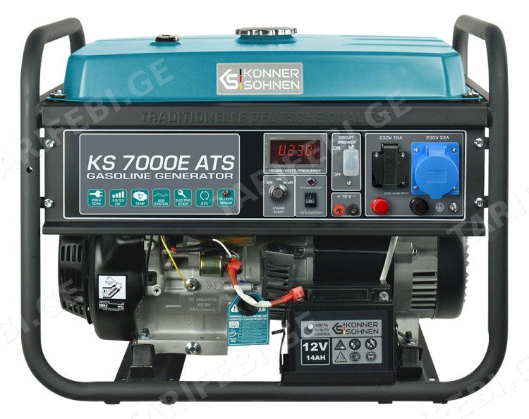 გენერატორი ბენზინის Konner&Sohnen KS 7000E ATS 5.5kW