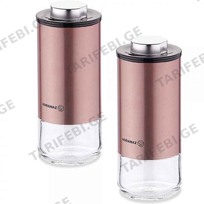 Korkmaz A5521-2 Salt&Pepper Set Rosegold