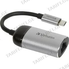 ადაპტერი Verbatim USB C GigabitEthernet Adapter U3.1G1 49146
