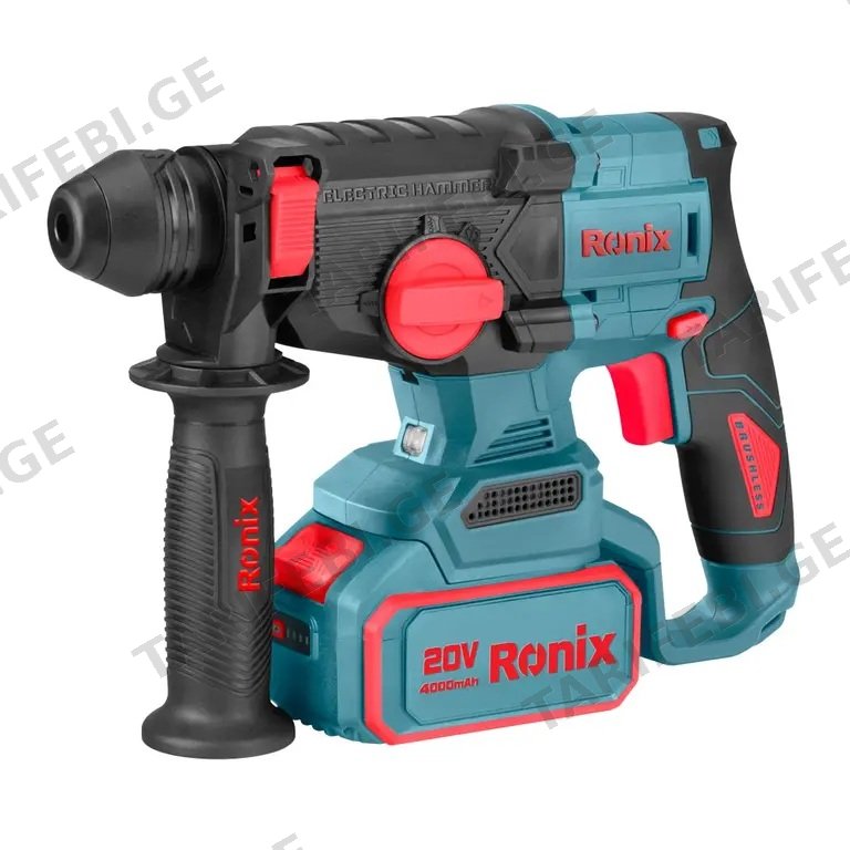პერფორატორი აკუმულატორის Ronix 8678 20V 2х4.0Ah 2.5ჯ