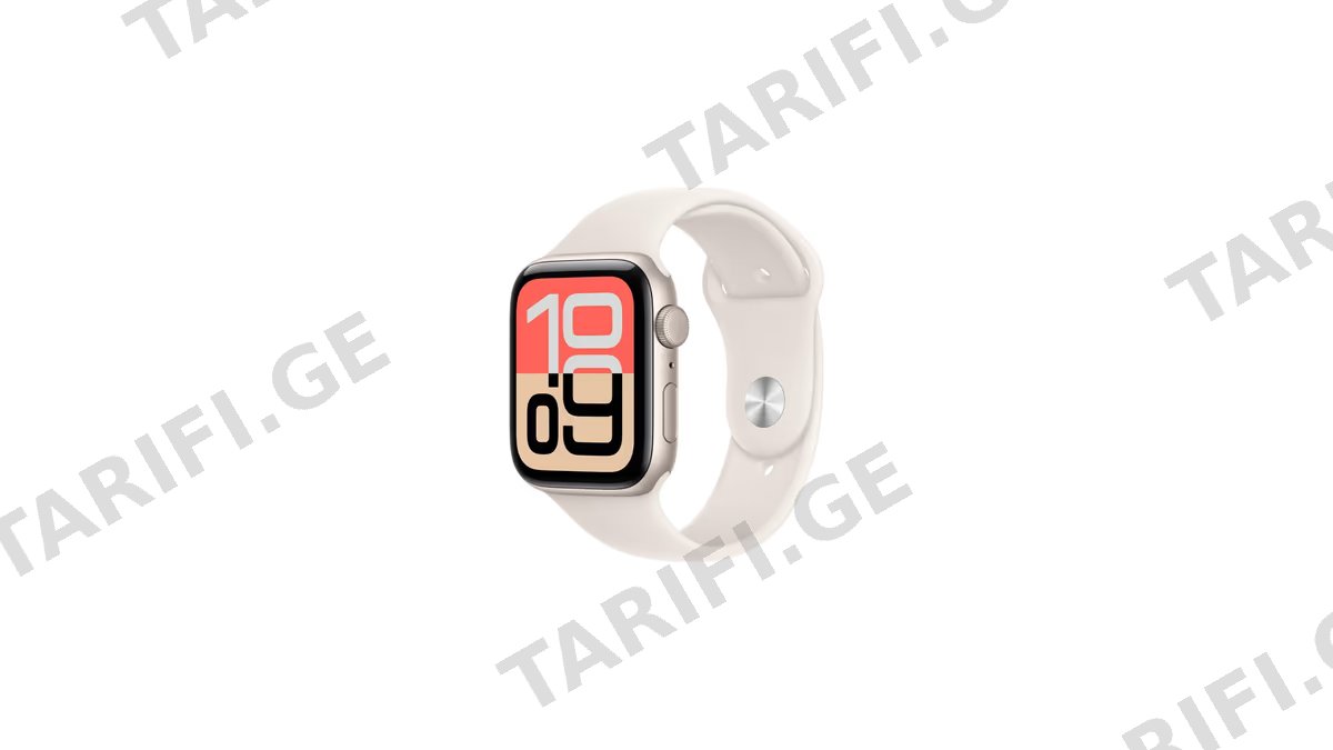 Apple Watch SE 3 GPS 44mm Starlight Aluminium Case With Starlight Sport Band MEHJ4 M/L