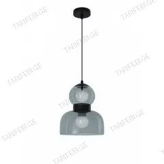საკიდი LED 10W 3000K მინა 12221/1 შავი