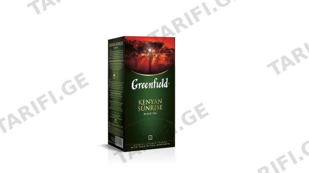 Greenfield შავი ჩაი კენიან სანრაიზ 25ც