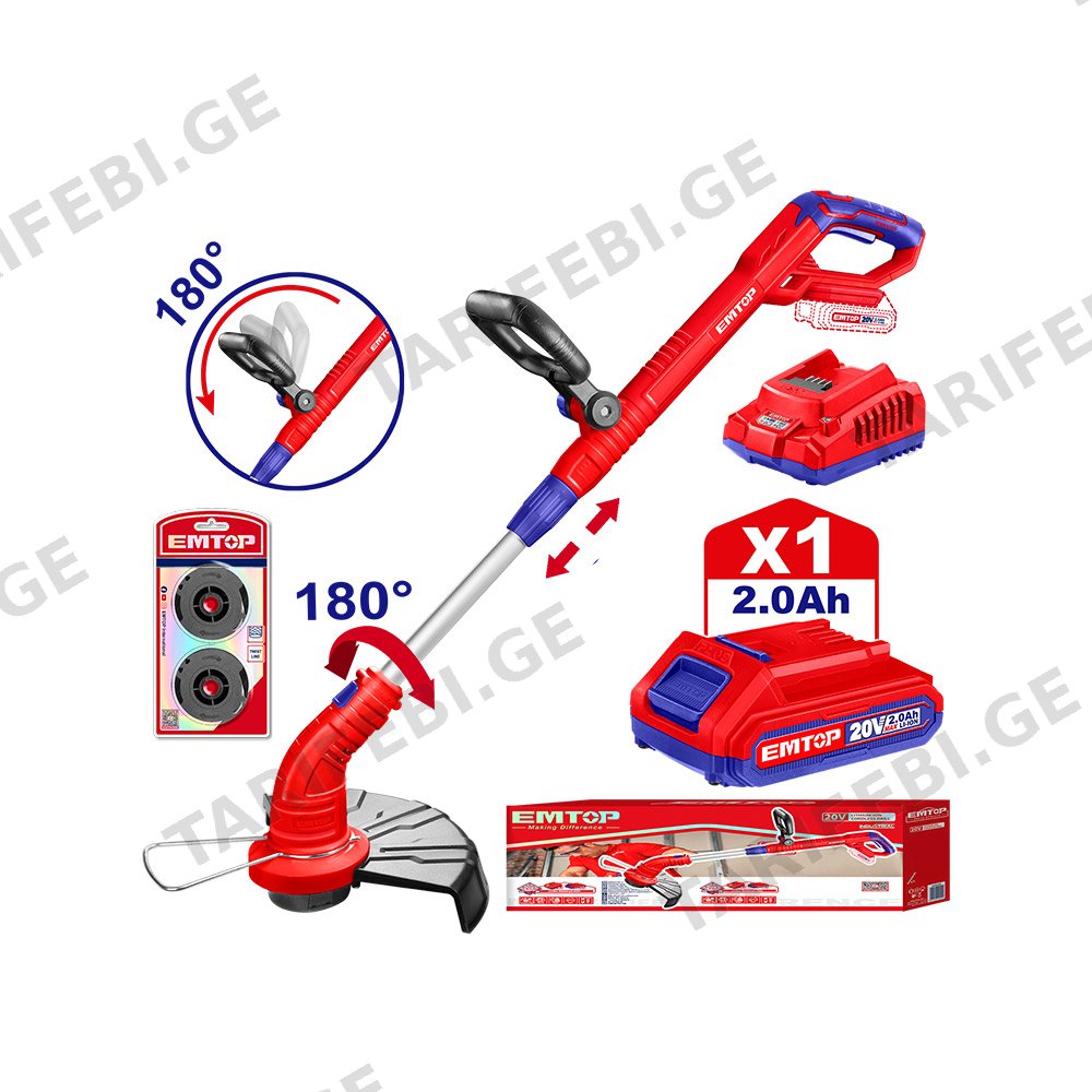 ბალახის სათიბი Li-Ion 20ვ ELGT203011 EMTOP
