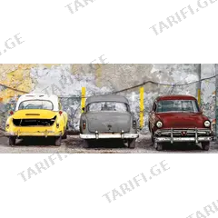 სურათი შუშაზე Styler Colorful cars GL341 50X125 სმ