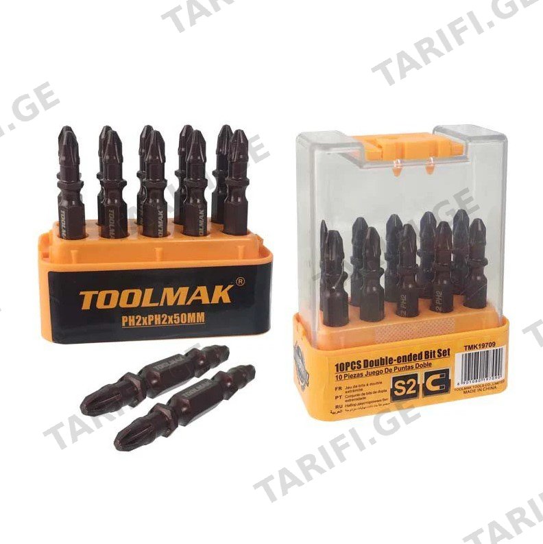 ორმხრივი ბიტები Toolmak TMK19709 PH2xPH2 50 მმ 10 ც