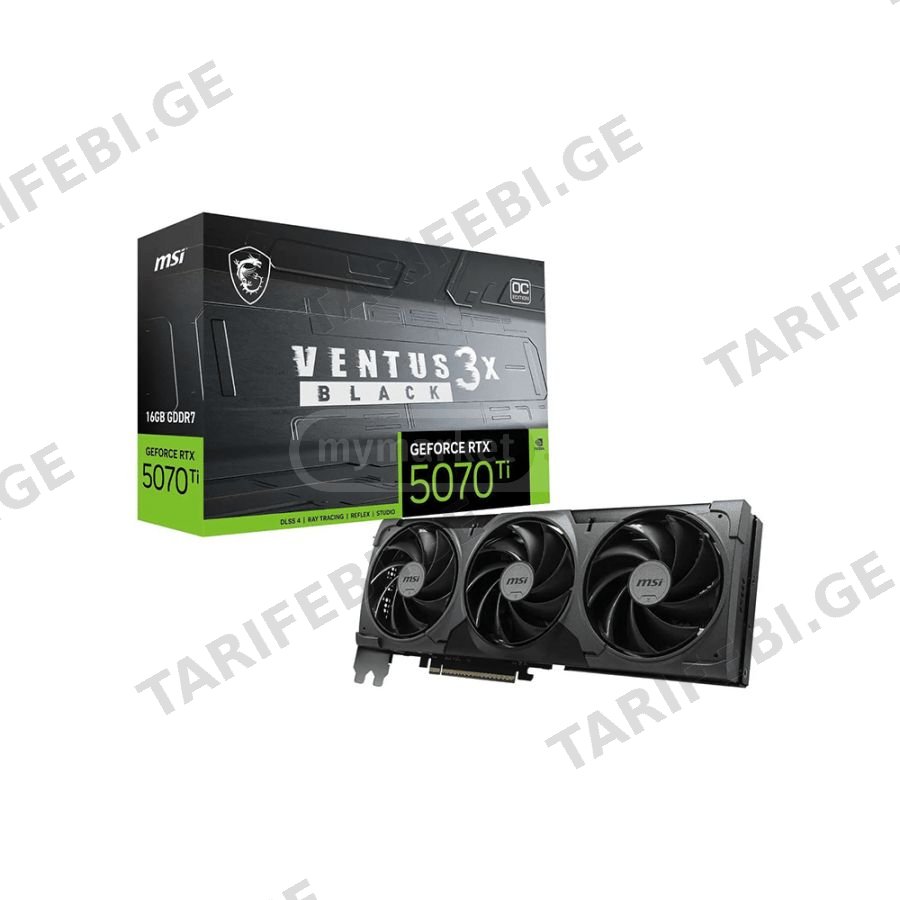 MSI GeForce RTX 5070 Ti VENTUS 3X OC 16GB GDDR7 Black