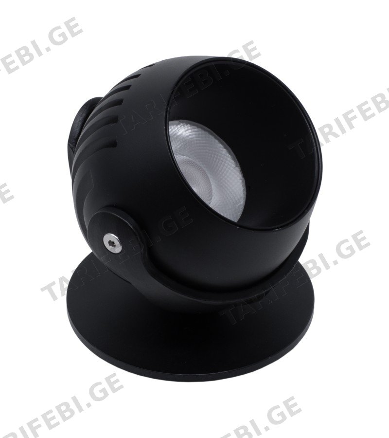 განათება LED მისადგმელი მრგვალი XY-SDL05 12W 4000K ფერი: BLACK / WHITE