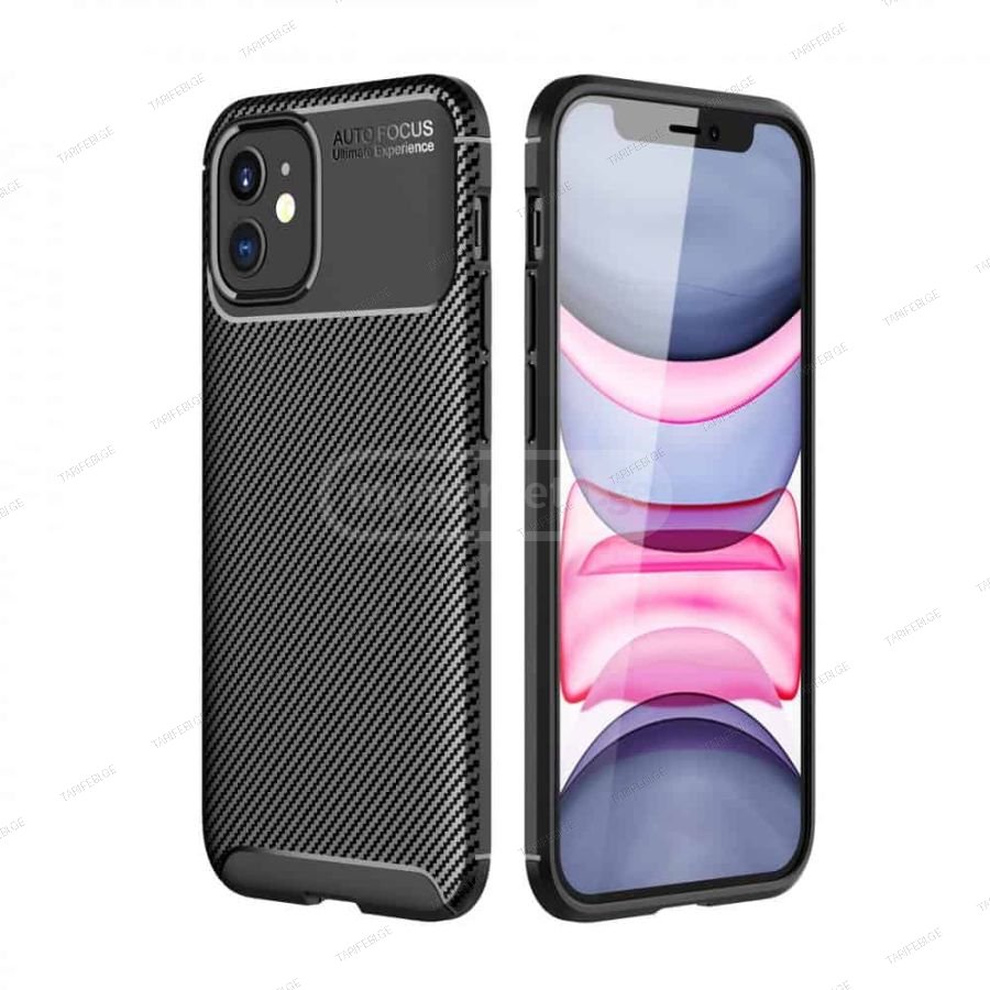 კარბონის ქეისი iPhone 12 Mini Focus Carbon Case - შავი