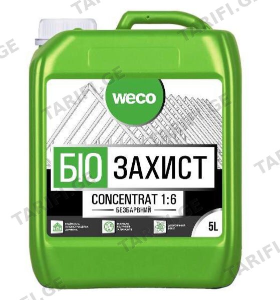 5ლ ანტისეპტიკური კონცენტრატი უფერო WECO 1:6
