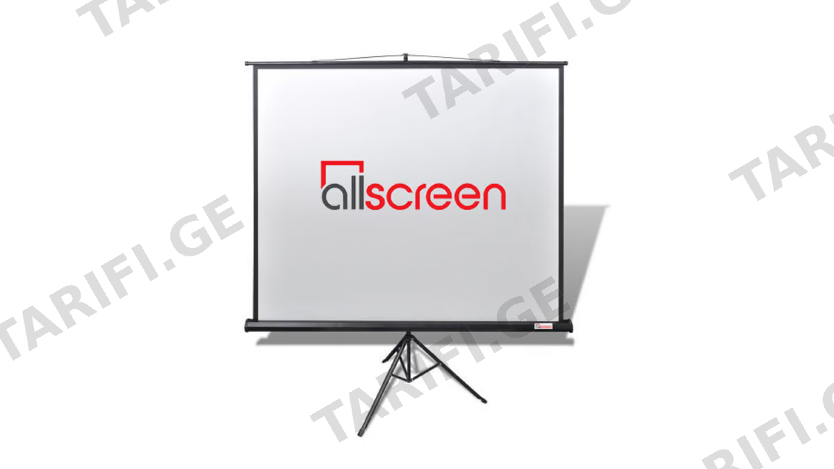 პროექტორის ეკრანი ALLSCREEN TRIPOD PROJECTION SCREEN 200X200CM HD FABRIC CTP-8080B 110 inch