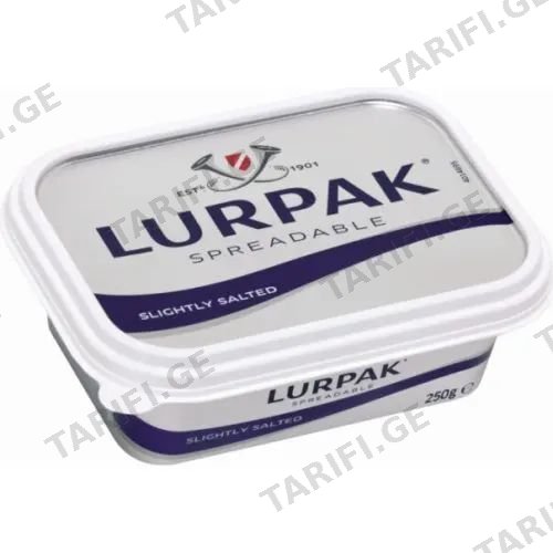 კარაქი ნაღების წას მარ 82% 250გრ ლურპაკი