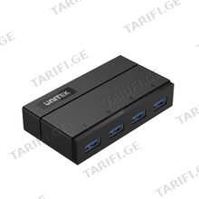 UNITEK Y-HB03001 4-in-1 USB3.0 4-Port Black USB ჰაბი