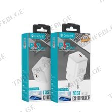 ტელეფონის დამტენი Celebrat C-H7-EU 20W （USB C-Lightning 20W） თეთრი