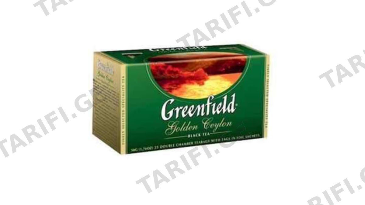 "GREENFIELD"-შავი ჩაი "გოლდენ ცეილონ" 2გრX25ც