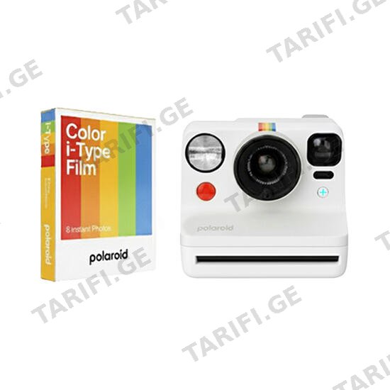 ფოტოაპარატი Polaroid Now+ Generation 3 White Bundle Color Film 8 Photos
