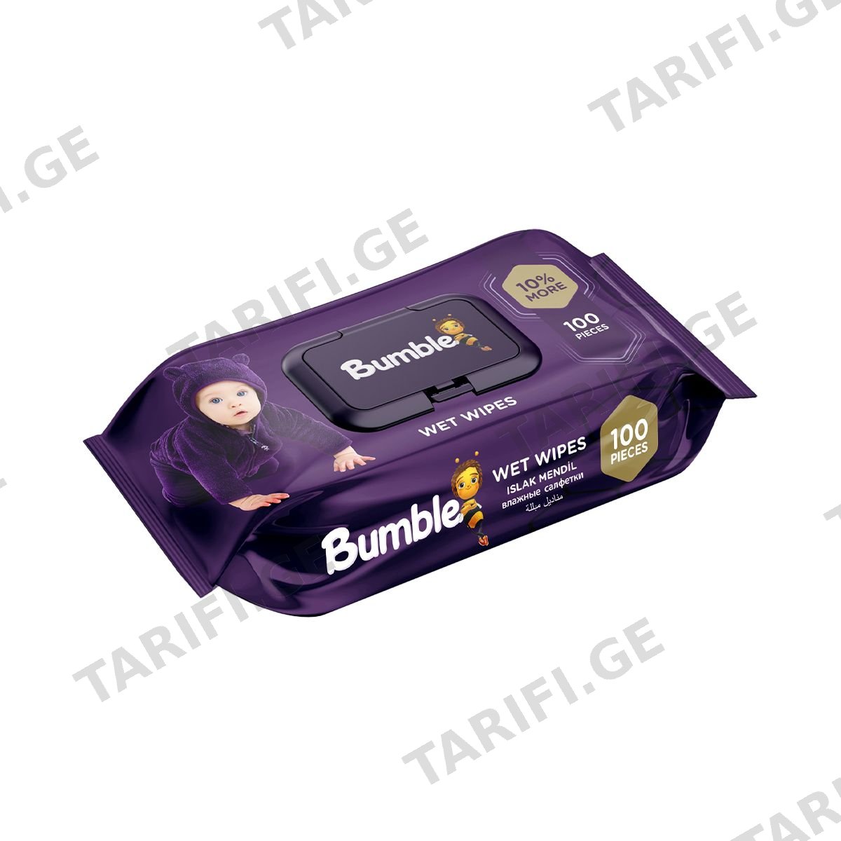 სველი ხელსახოცი 100 ცალი 5551 ბამბლ ბეიბი - Bumble Baby