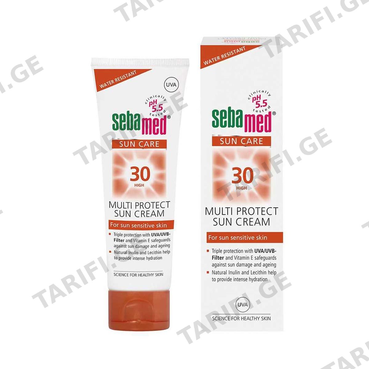 სახის მზისგან დამცავი კრემი Spf30 75 მლ 8500 სებამედი - Sebamed
