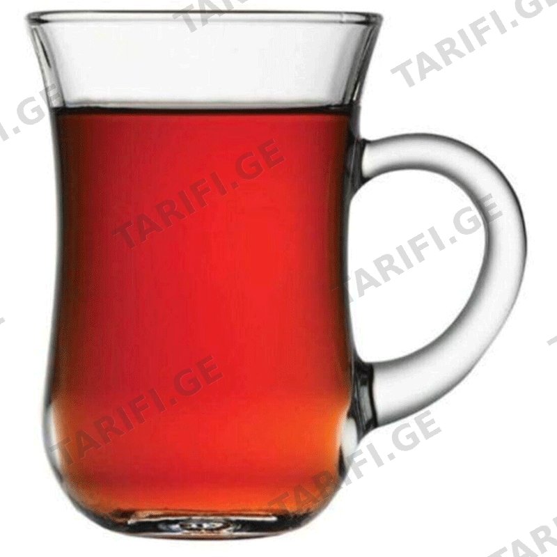 მინის ჩაის ჭიქა (6 PCS)