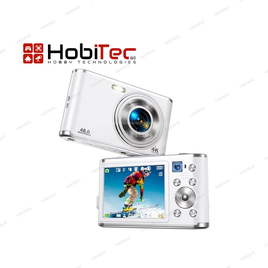 4K 48mp Digital Camera 64gb 2x Battery ( white )