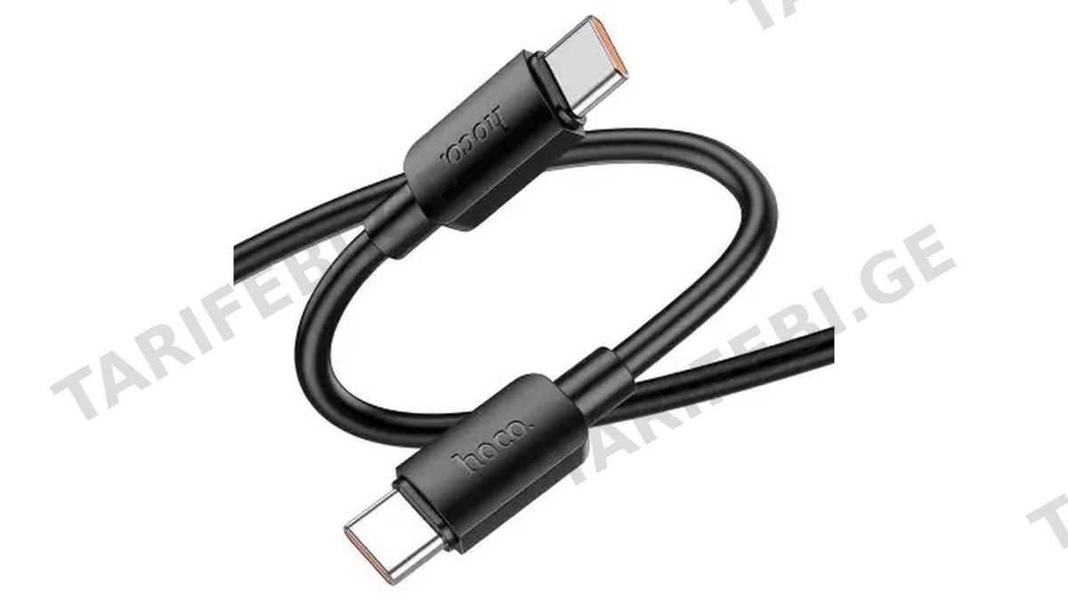 Hoco X96 Hyper 100W fast charging Type-C to Type-C Cable 1m – Black