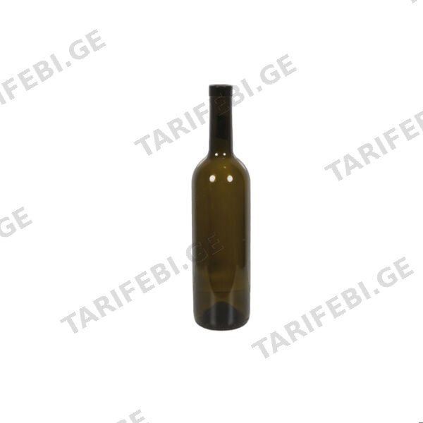 ღვინის ბოთლი მუქი 0.750 გრ